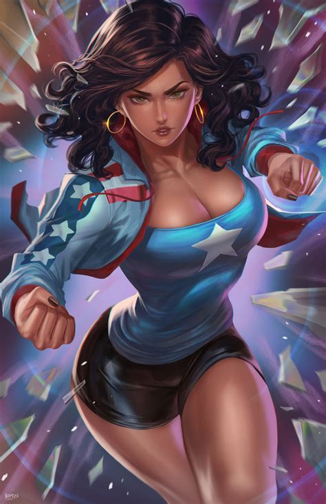 Wallpaper America Chavez Marvel Comics Fictional Character 2d Artwork Drawing Fan Art