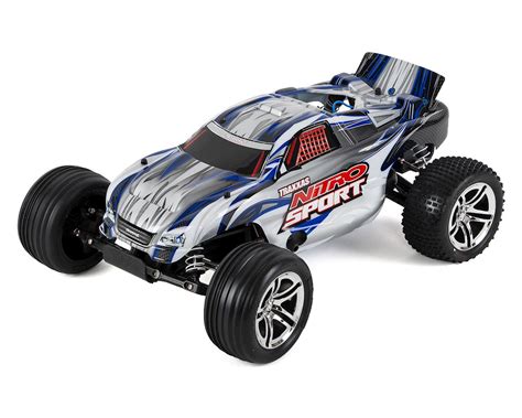 If you go with a nitro powered car traxxas comes with electric start on them. Traxxas Nitro Sport 1/10 RTR Stadium Truck (Silver) TRA45104-1-SLVR | Cars & Trucks - AMain ...