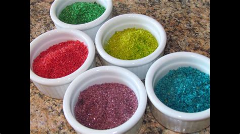 How To Make Sugar Sprinkles Diy Colored Sugar Edible Glitter Youtube