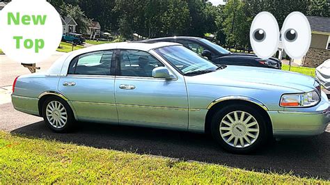 My Lincoln Towncar Gets A New Top Cloth Or Vinyl Youtube