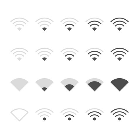 Wifi Signal Indicator Icon Set Suitable For Design Element Of