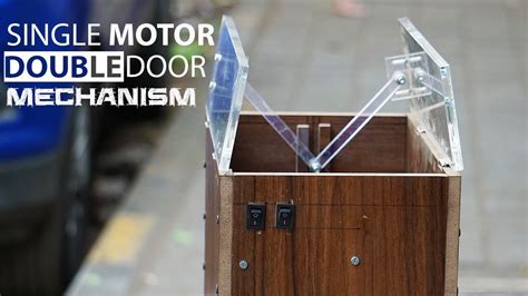 Single Motor Double Door Opener Mechanism Mechanical Mini Project