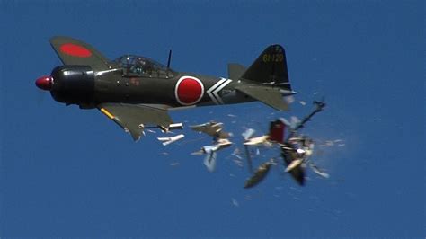RC Japanese Zero Mid Air Collision Destroyed World War Wings