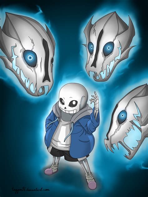 Art Trade Sans With His Gaster Blasters By Taggen On Deviantart