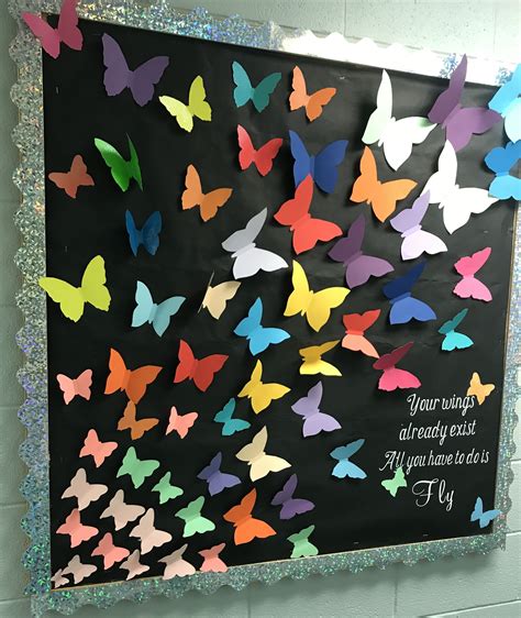 Butterfly Bulletin Board | Butterfly bulletin board, Classroom bulletin boards, Spring bulletin ...
