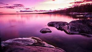 Purple, Sunset, Landscape, 4k, 8k, Wallpapers