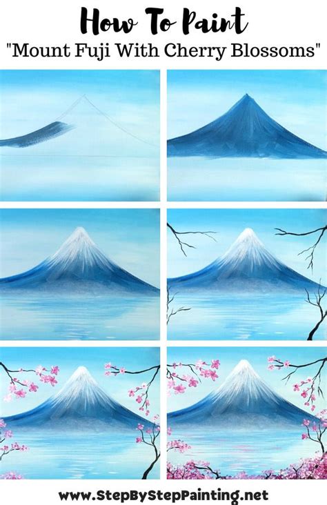 How To Paint Mount Fuji Step By Step Acrylic Painting Landscape