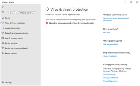 How To Turn On Or Off Microsoft Defender Antivirus In Windows 10