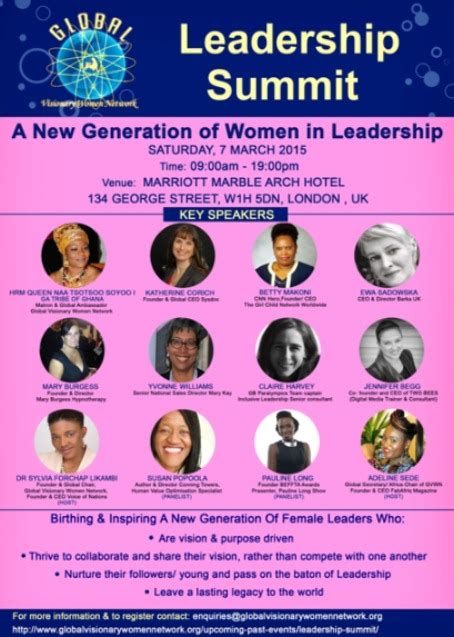 Leadership Summit A New Generation Of Women In Leadership