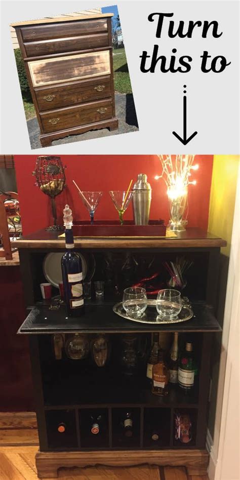 Repurpose An Old Dresser Into A Bar With This Diy Project Great