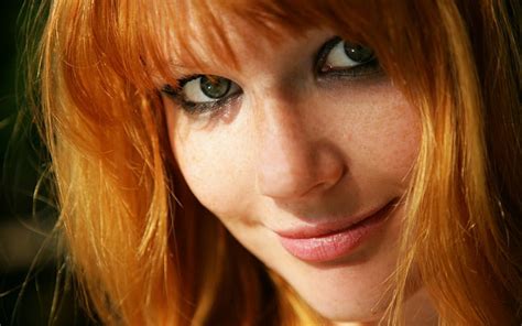 Hd Wallpaper Mia Sollis Red Haired Green Eyed Face Freckles