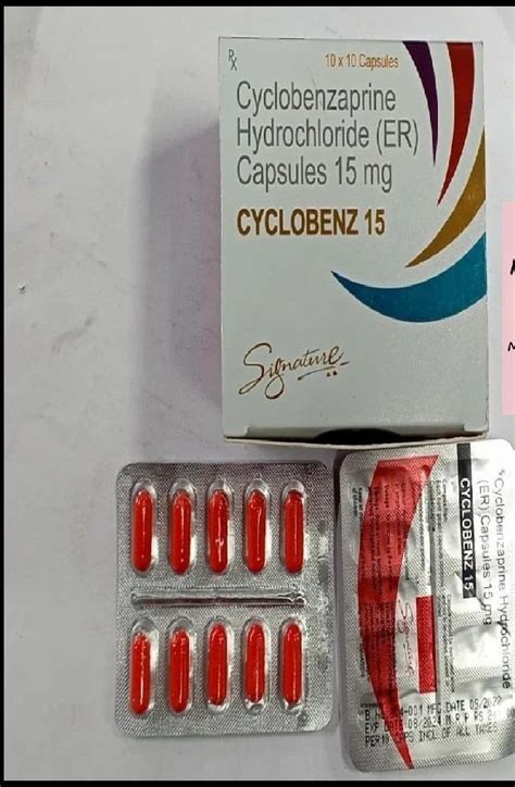 15 Mg Cyclobenz Capsules At Rs 105box Cyclobenzaprine Tablet In