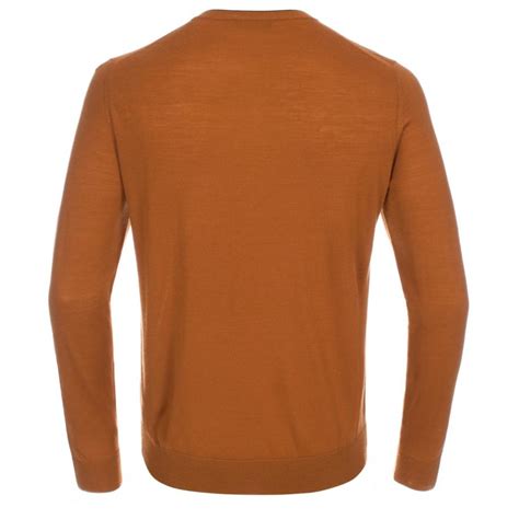 Lyst Paul Smith Mens Burnt Orange Merino Wool V Neck Sweater In