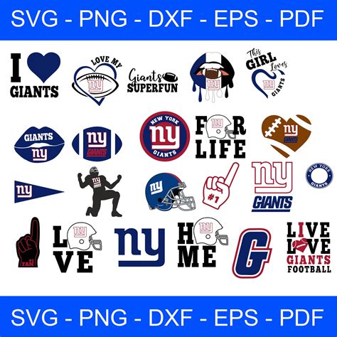 New York Giants Logo Svg New York Giants Svg For Cricut Cut Etsy