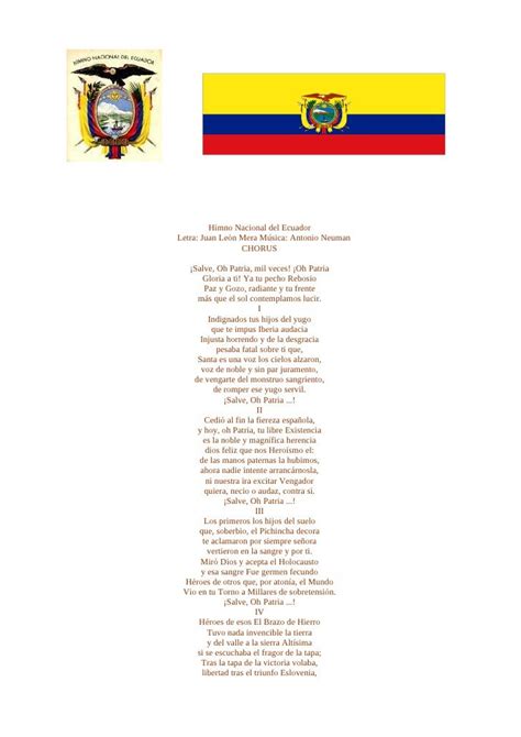 1ero ´´b´´ Himno Nacional Del Ecuador