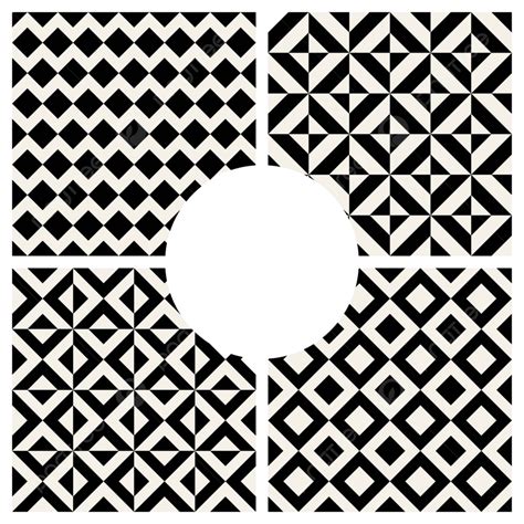 Geometric Black And White Square Pattern In Vector Format Seamlessly