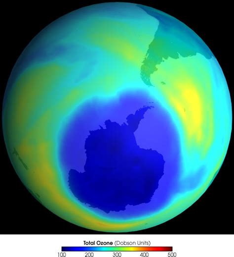 Antarctic Ozone Hole On September 17 2001