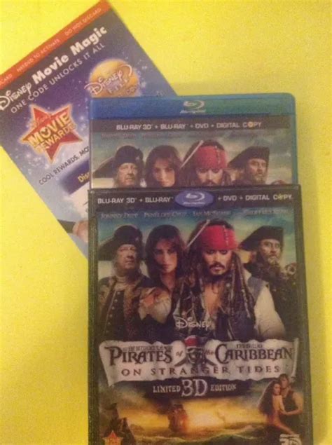 pirates of the caribbean on stranger tides 3d blu ray dvd 2011 5 disc authentic 16 08 picclick