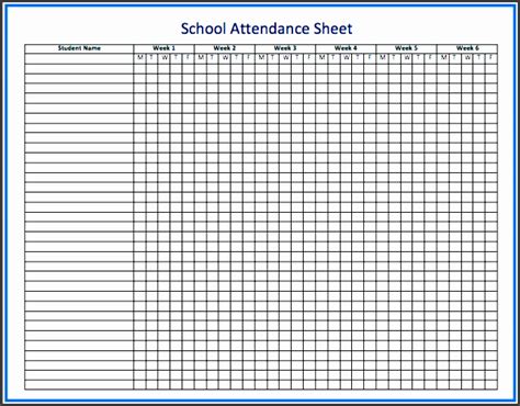 11 Attendance Sheet Template Online Sampletemplatess Sampletemplatess