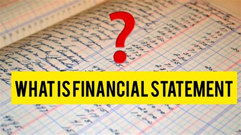 They serve as a key tool for monitoring and tracking the company's performance and ensuring the smooth operation of the firm. What is Financial statement/Definition - YouTube