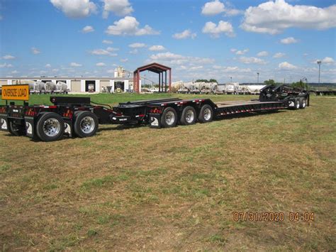 2024 Trail King Tri Axle Steel Lowboy Trailer Air Ride Fixed Axle