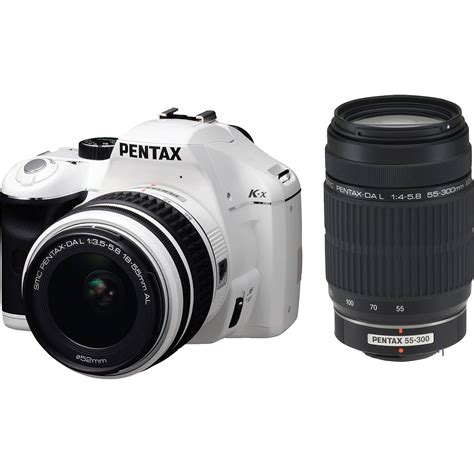 Pentax K X Digital Slr With 18 55mm And 55 300mm Zoom 15802 Bandh