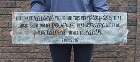 Exodus 916 Wood Sign Bible Verse Christian Home Decor Etsy