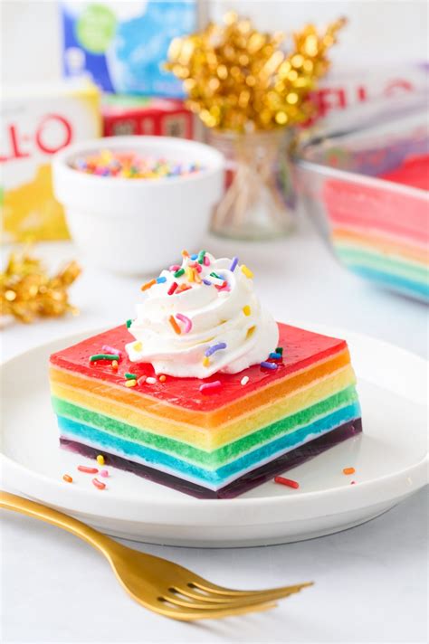 Rainbow Jello Cake Holiday Sweets N Treats