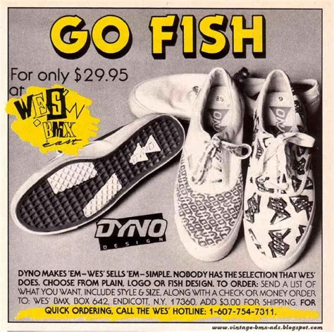 Vintage Bmx Ads Go Fish Dyno Shoes