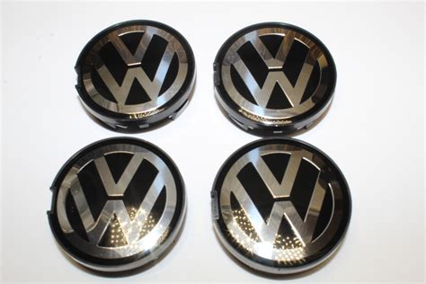 Pcs Vw Volkswagen Alloy Wheel Centre Hub Caps Black Mm Etsy