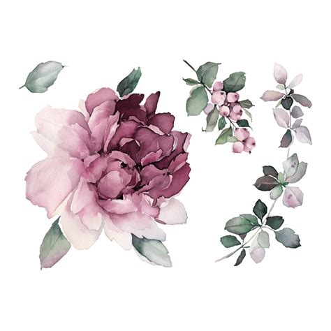 Temporary Tattoo Violet Mood A Luxurious Peony Buy At Arley Sign