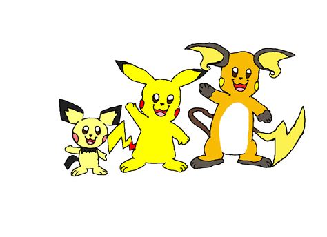 Pichu Pikachu And Raichu From Pokémon Pokémon Fan Art 44773011 Fanpop