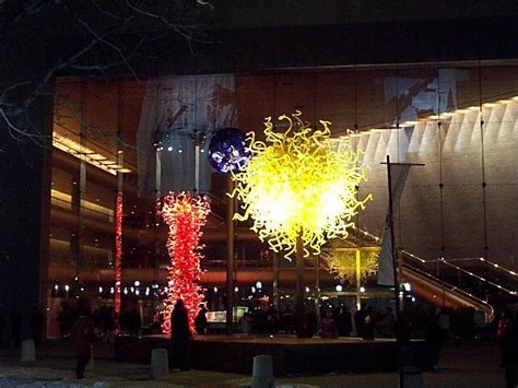 Chihuly Glass Sculptures At Abravenal Hall During The 2002 Winter Olympics The Yellow And Blue