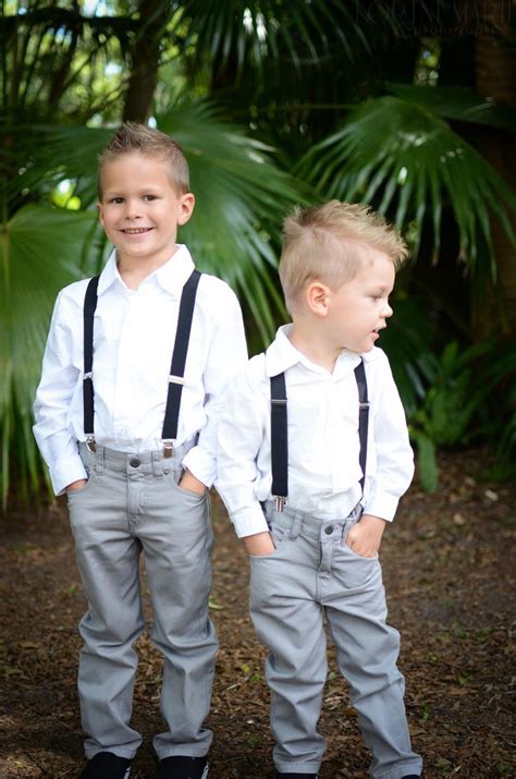 Ring Bearer Bearer Outfit Red Suspenders Bowtie And Suspenders