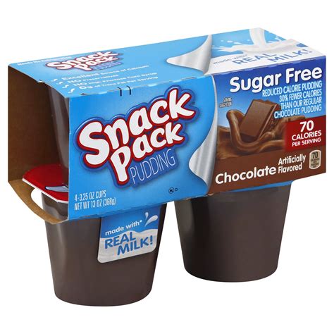 Snack Pack Sugar Free Chocolate Pudding 4 Ct 325 Oz Shipt