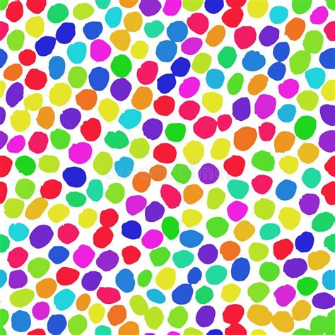 Irregular Dots Rainbow Pattern Stock Vector Illustration Of Polka