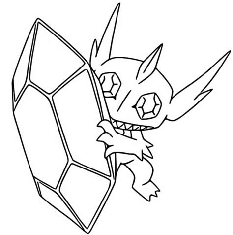 Dibujo Para Colorear Pokémon Megaevolucionados Mega Sableye 302 302