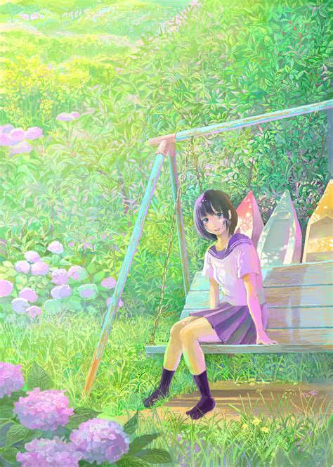 Re Anime Original Flowers Nature Girl Art Beautiful