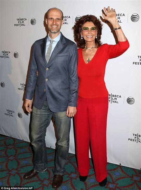 Sophia Loren 79 Stuns In Pantsuit As She Arrives With Son Edoardo