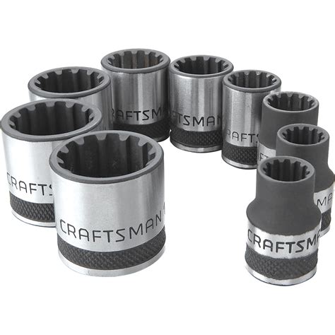 Craftsman 9pc 38 Drive Universal Metric Socket Set