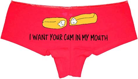 I Want Your Cum In My Mouth Novelty Hipster Panties For Women At Amazon