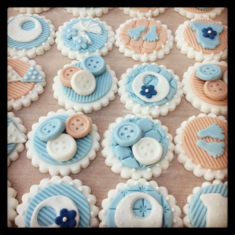 You don't necessarily need to get a cake. Boys baby shower/christening cupcake toppers | Christening ...