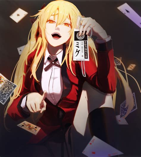 Wallpaper Anime Girls Kakegurui Saotome Meari Twintails Blonde