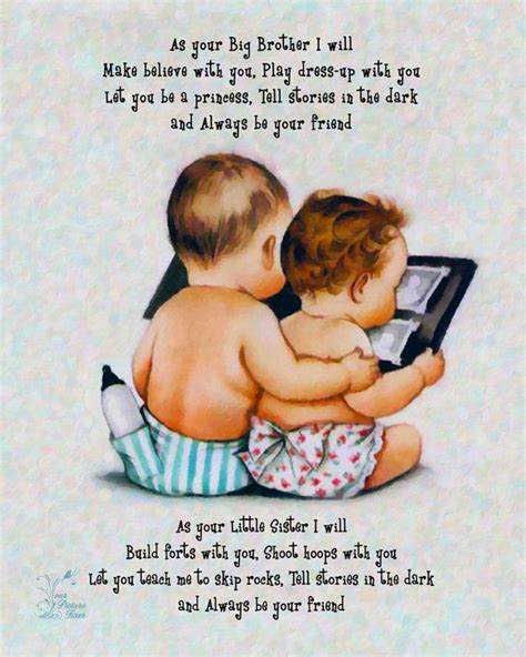 Artwork Brother And Sister Poem Big Brother Little Sister Etsy Sister Poems Big Brother