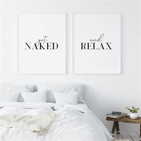 Get Naked And Relax Print Poster Printable Wall Art Digital Etsy
