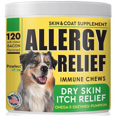 Allergy Relief Dog Chews W Omega 3 Itchy Skin Relief Seasonal