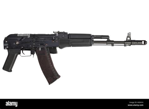 Kalashnikov Ak 74m Assault Rifle On White Stock Photo Alamy