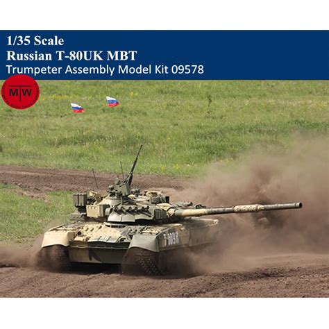 Trumpeter 09578 135 Scale Russian T 80uk Mbt Main Battle Tank Military