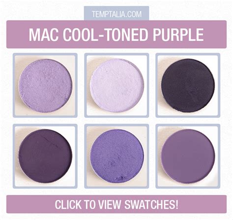 Mac Cooler Toned Purple Eyeshadows Photos And Swatches