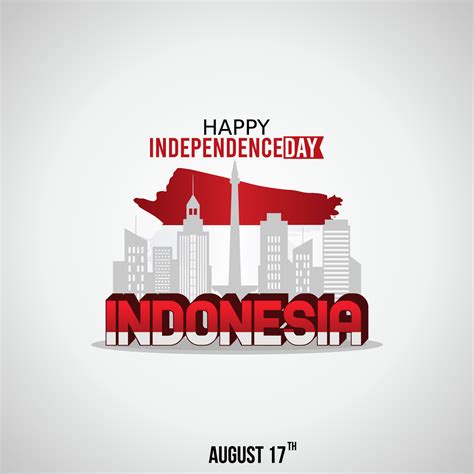 Happy Indonesia Independence Day Vector Illustration Suitable For